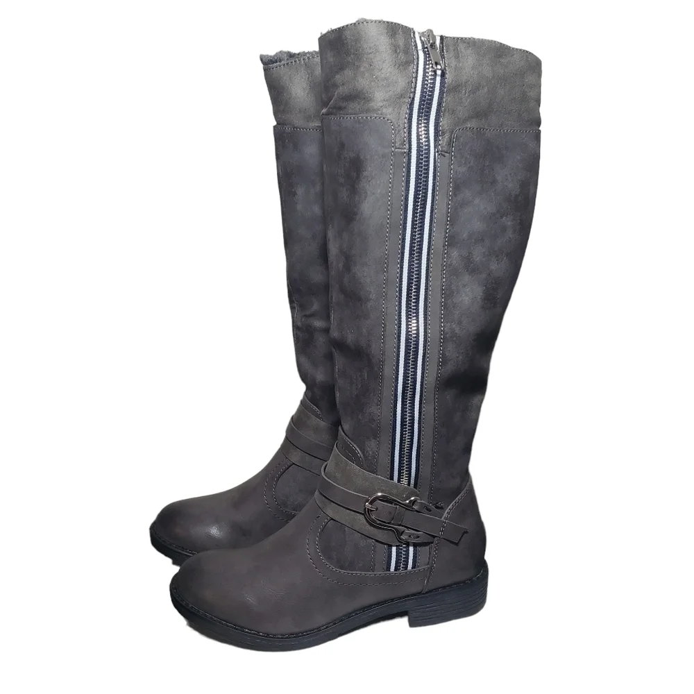 Zigi Soho Gray Stephany Tall Riding Boots Sz 7